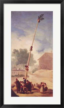 Framed Greasy Pole, 1787 Print