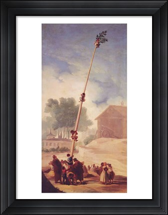 Framed Greasy Pole, 1787 Print