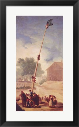 Framed Greasy Pole, 1787 Print