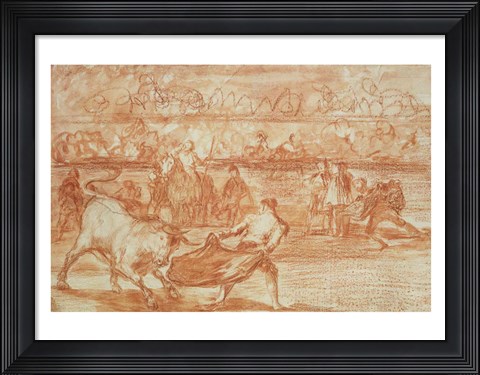 Framed Bullfighting Print
