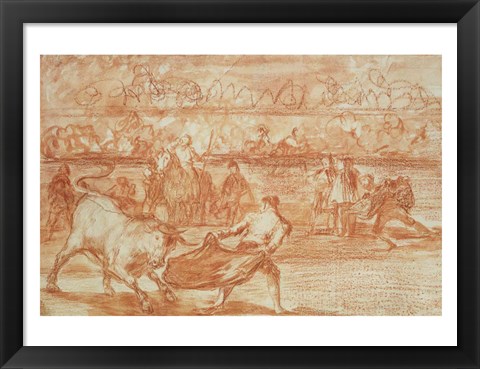 Framed Bullfighting Print