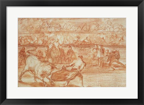 Framed Bullfighting Print