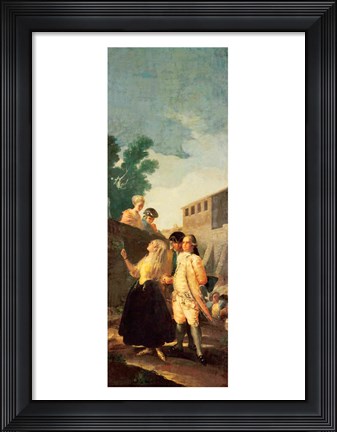 Framed Soldier and the Young Lady Print
