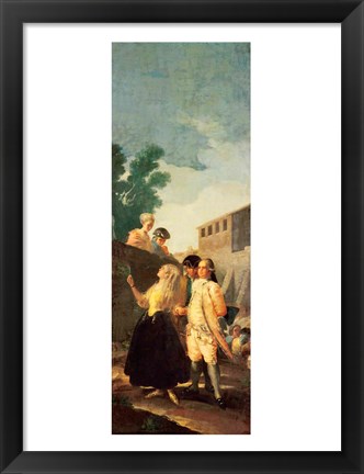 Framed Soldier and the Young Lady Print