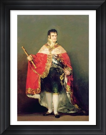 Framed Portrait of Ferdinand VII Print