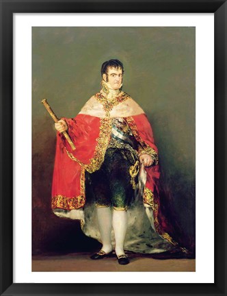 Framed Portrait of Ferdinand VII Print