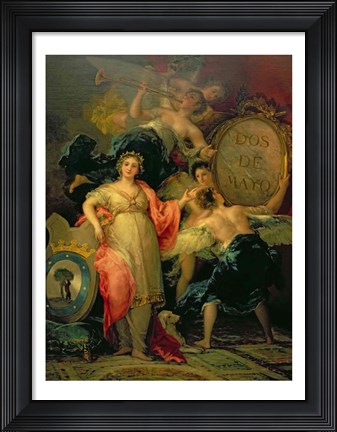 Framed Allegory of the City of Madrid, 1810 Print
