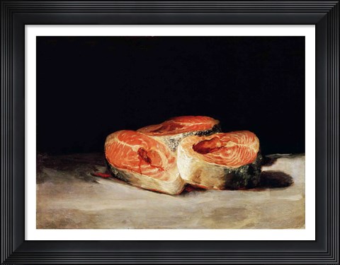 Framed Still Life with Slices of Salmon Print