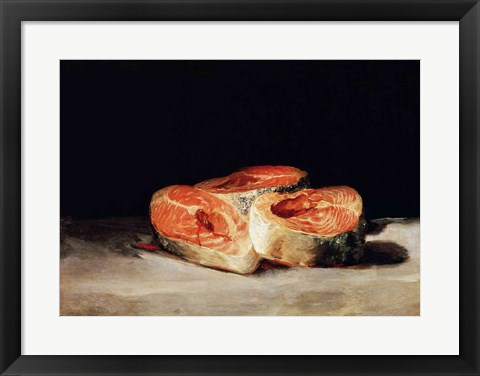 Framed Still Life with Slices of Salmon Print