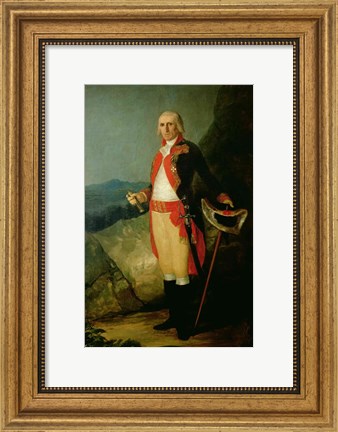 Framed General Jose de Urrutia Print