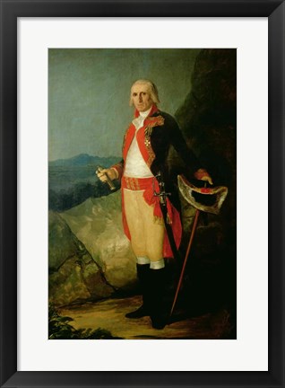 Framed General Jose de Urrutia Print