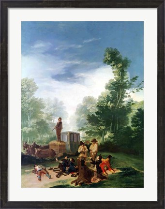 Framed Attack on a Coach, 1787 Print