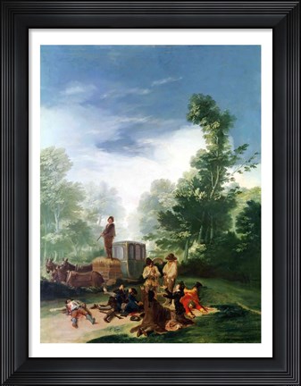 Framed Attack on a Coach, 1787 Print