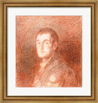 Framed Study for an equestrian portrait of the Duke of Wellington Print