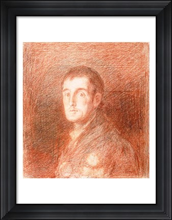 Framed Study for an equestrian portrait of the Duke of Wellington Print