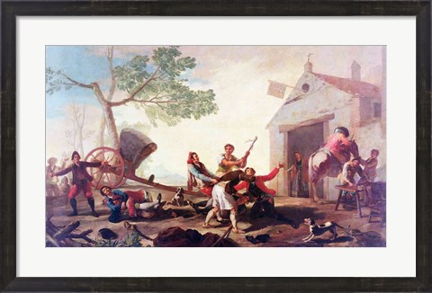 Framed Fight at the Venta Nueva, 1777 Print