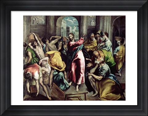 Framed Christ Driving the Traders from the Temple, c.1600 Print