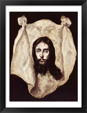 Framed Face of the Christ Print