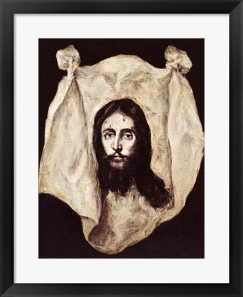 Framed Face of the Christ Print