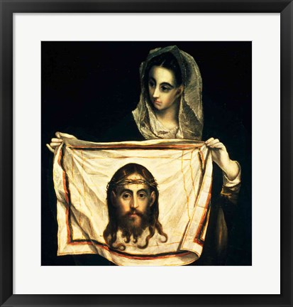Framed St.Veronica with the Holy Shroud Print