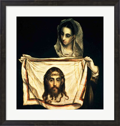 Framed St.Veronica with the Holy Shroud Print