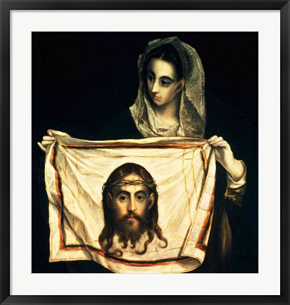 Framed St.Veronica with the Holy Shroud Print