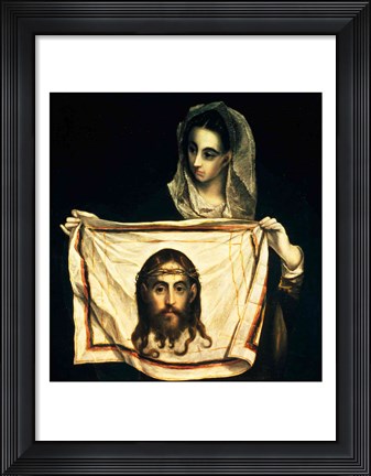 Framed St.Veronica with the Holy Shroud Print