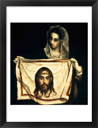 Framed St.Veronica with the Holy Shroud Print