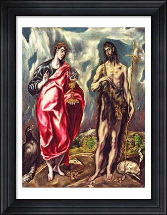 Framed St John the Evangelist and St. John the Baptist Print