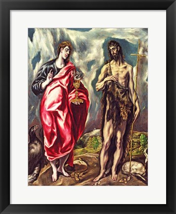 Framed St John the Evangelist and St. John the Baptist Print