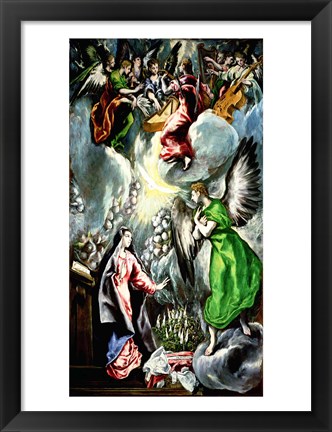 Framed Annunciation 1596-1600 Print