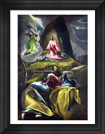 Framed Christ in the Garden of Olives Print