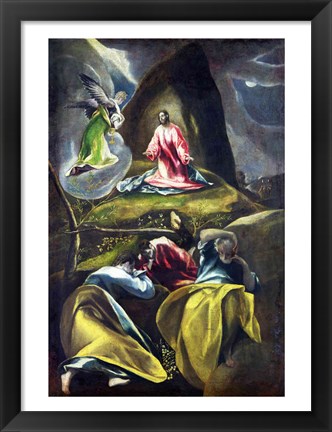 Framed Christ in the Garden of Olives Print