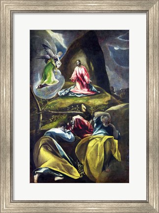 Framed Christ in the Garden of Olives Print