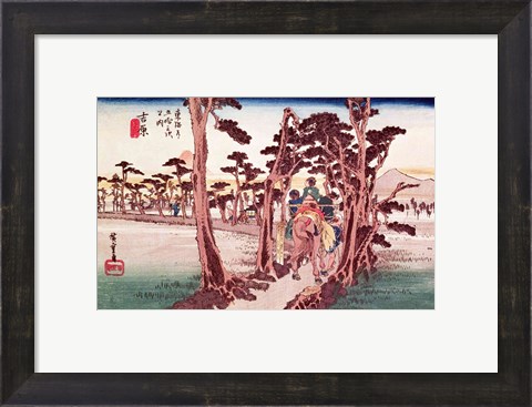 Framed Fuji from Yoshiwara Print