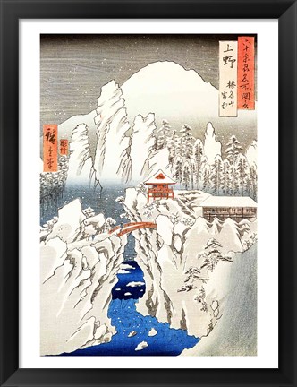 Framed View of Mount Haruna in the Snow Print