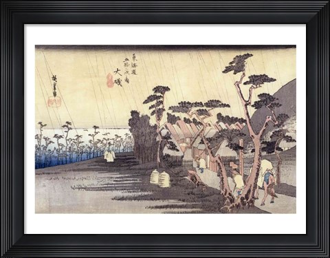 Framed Oiso: Toraga Ame Shower Print