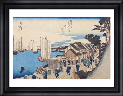 Framed Shinagawa: departure of a Daimyo Print