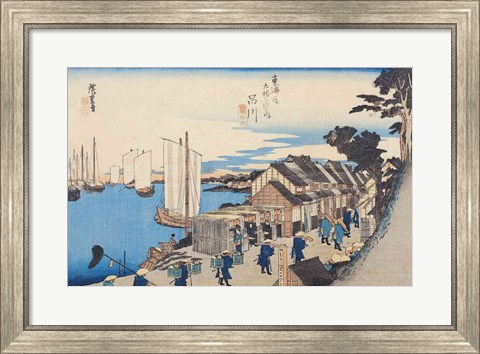 Framed Shinagawa: departure of a Daimyo Print