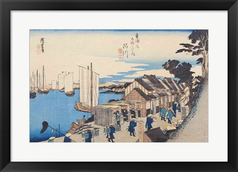 Framed Shinagawa: departure of a Daimyo Print