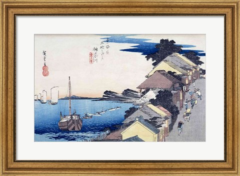 Framed Kanagawa: View of the Ridge Print