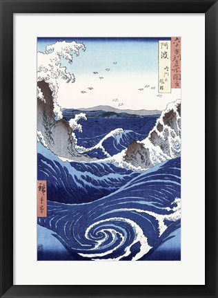 Framed View of the Naruto whirlpools at Awa Print