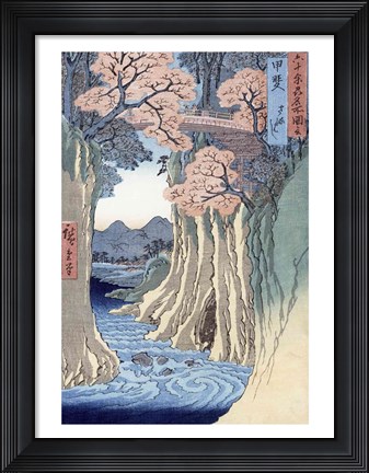Framed monkey bridge in the Kai province Print