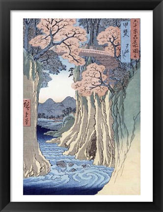 Framed monkey bridge in the Kai province Print