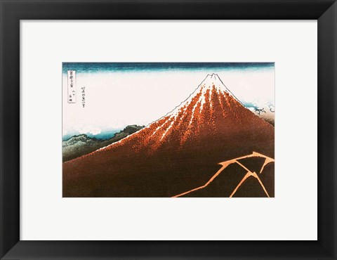 Framed Fuji above the Lightning Print