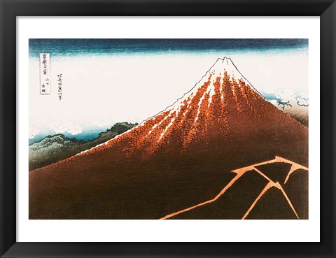 Framed Fuji above the Lightning Print