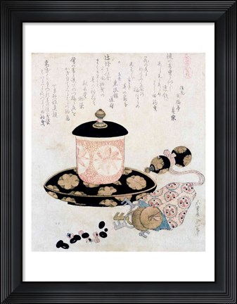 Framed Pot of Tea and Keys, 1822 Print