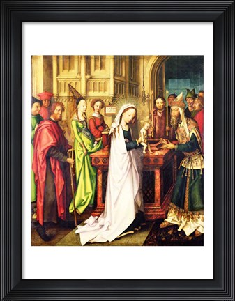 Framed Depiction of Christ in the Temple, 1500 Print