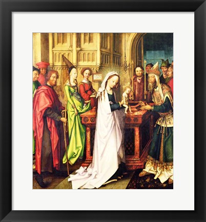 Framed Depiction of Christ in the Temple, 1500 Print