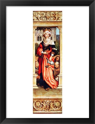 Framed St. Elizabeth of Hungary Print